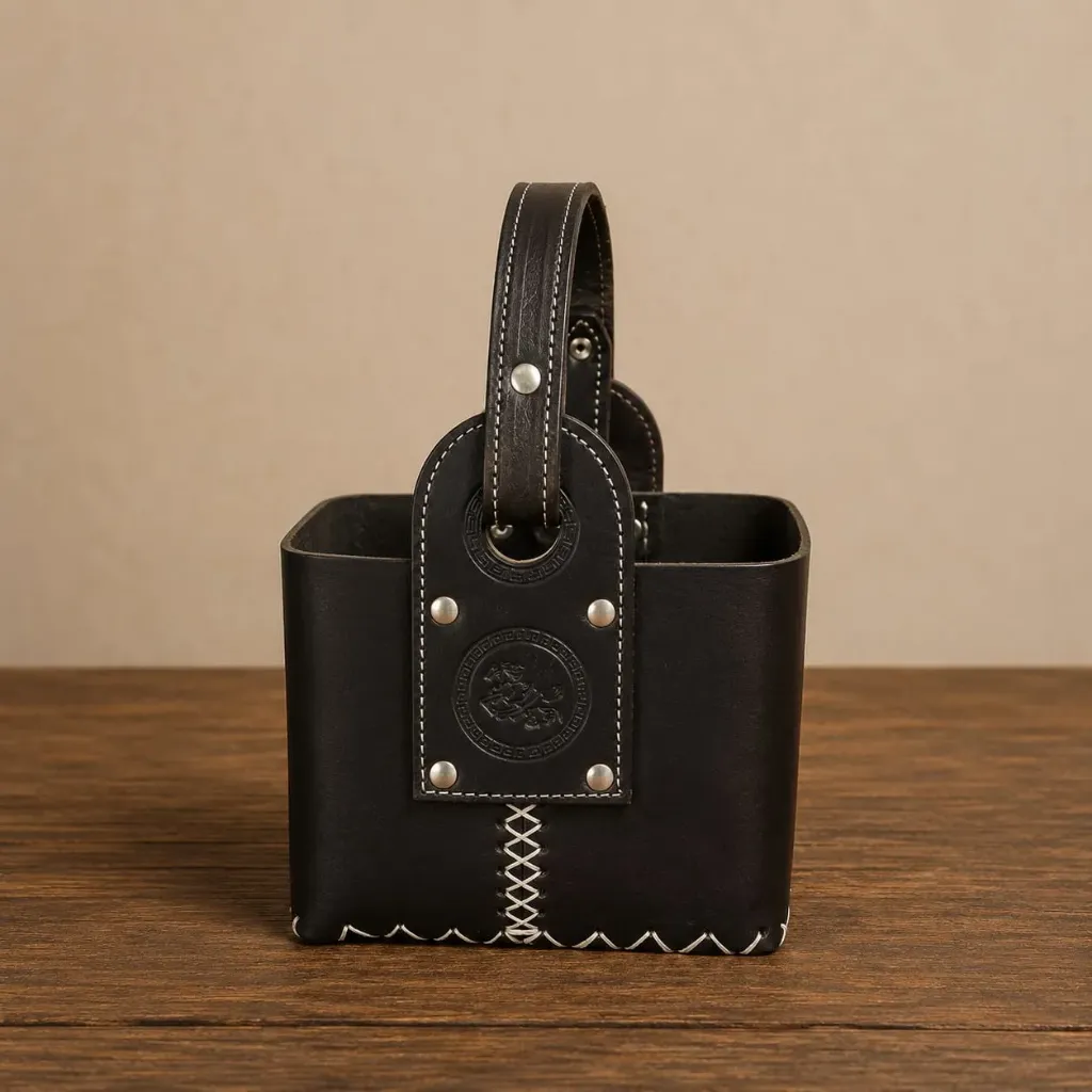 Canasta de Cuero (negro)
